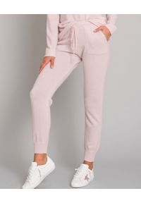 HEMISPHERE - Różowe spodnie z kaszmiru. Kolor: różowy, wielokolorowy, fioletowy. Materiał: kaszmir #1