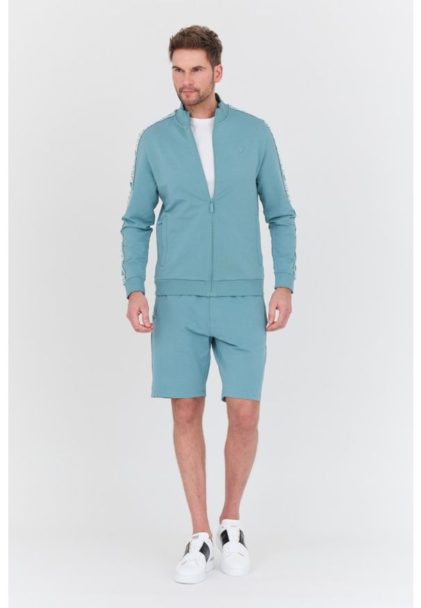 Guess - GUESS Turkusowe męskie shorty Arlo, Rozmiar XL. Kolor: niebieski