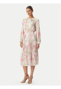 Rinascimento Sukienka koktajlowa CFC0127960003 Beżowy jasny Regular Fit. Kolor: beżowy. Materiał: syntetyk. Styl: wizytowy #1