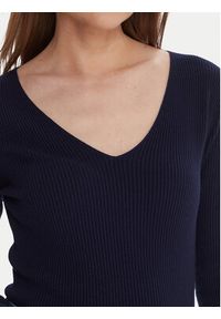 Kontatto Sweter 3M0818C Granatowy Slim Fit. Kolor: niebieski. Materiał: wiskoza #5
