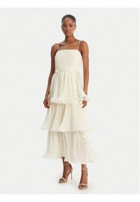 Guess Sukienka koktajlowa W6GKA GW2584 Écru Regular Fit. Materiał: syntetyk. Styl: wizytowy #1