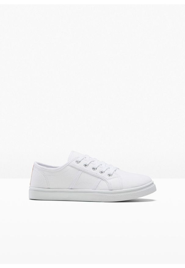 bonprix - Sneakersy Pride. Kolor: biały. Wzór: aplikacja
