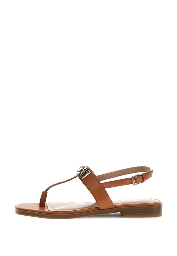 Guess Sandały 181341 Brązowy. Kolor: brązowy