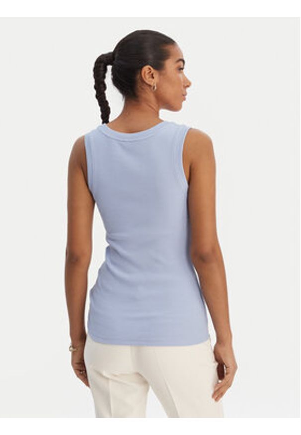 Fracomina Top FP26ST2001J40101 Błękitny Slim Fit. Kolor: niebieski. Materiał: bawełna