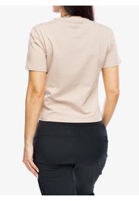Koszulka bawełniana damska Black Diamond BD Stripe SS Tee. Kolor: beżowy. Materiał: bawełna