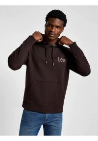 Lee - LEE MĘSKA BLUZA Z KAPTUREM WOBBLY LEE HOODIE ESPRESSO 112358005 LM54007765. Typ kołnierza: kaptur #4