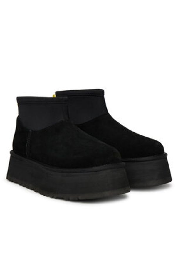 Ugg Śniegowce W Classic Mini Dipper 1168170 Czarny. Kolor: czarny. Materiał: zamsz, skóra