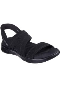skechers - Sandały Skechers Go Walk Flex Sandal-, Kobiety. Kolor: czarny. Materiał: materiał