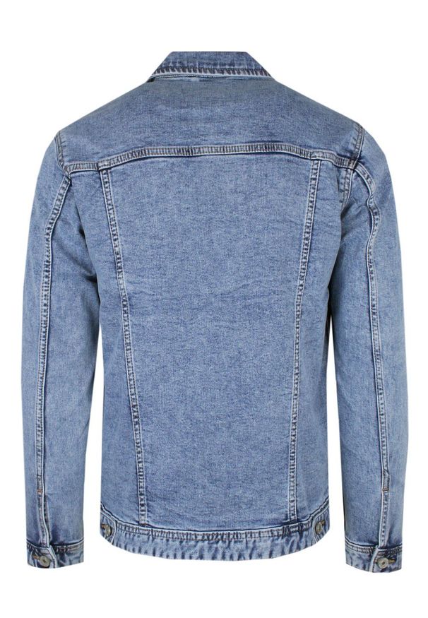 Przejściowa Kurtka Jeansowa (Katana) - Pako Jeans - Niebieska. Kolor: niebieski. Materiał: tkanina, bawełna, elastan. Styl: klasyczny