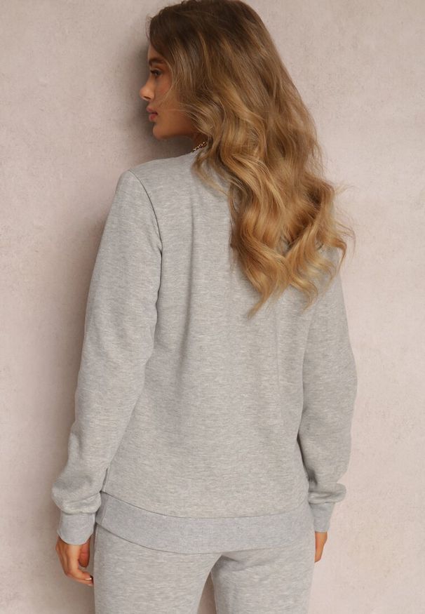 Renee - Szara Bluza Hullu. Okazja: na co dzień. Kolor: szary. Materiał: polar, dzianina, materiał. Długość rękawa: długi rękaw. Długość: długie. Wzór: gładki. Sezon: jesień, zima. Styl: klasyczny, casual