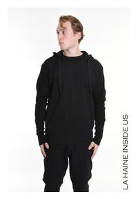 La Haine Inside Us Bluza | 3M M1167 | Mężczyzna | Czarny. Typ kołnierza: kaptur. Kolor: czarny. Materiał: wiskoza, elastan, poliamid. Styl: sportowy