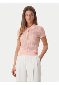 Guess Sweter W6GR25 Z0672 Pomarańczowy Regular Fit. Kolor: pomarańczowy. Materiał: wiskoza #1