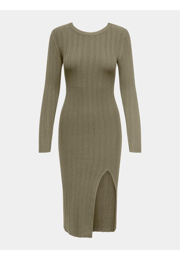 only - Sukienka dzianinowa ONLY. Kolor: zielony. Materiał: dzianina