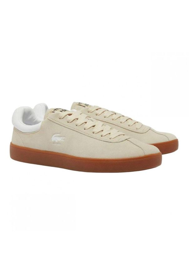 Buty męskie do tenisa Lacoste Baseshot beżowe. Kolor: beżowy. Sport: tenis