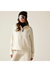 DARE 2B - Damski sweter Wander Relaxed Quarter Zip Polar. Kolor: biały. Materiał: polar. Sport: turystyka piesza #1