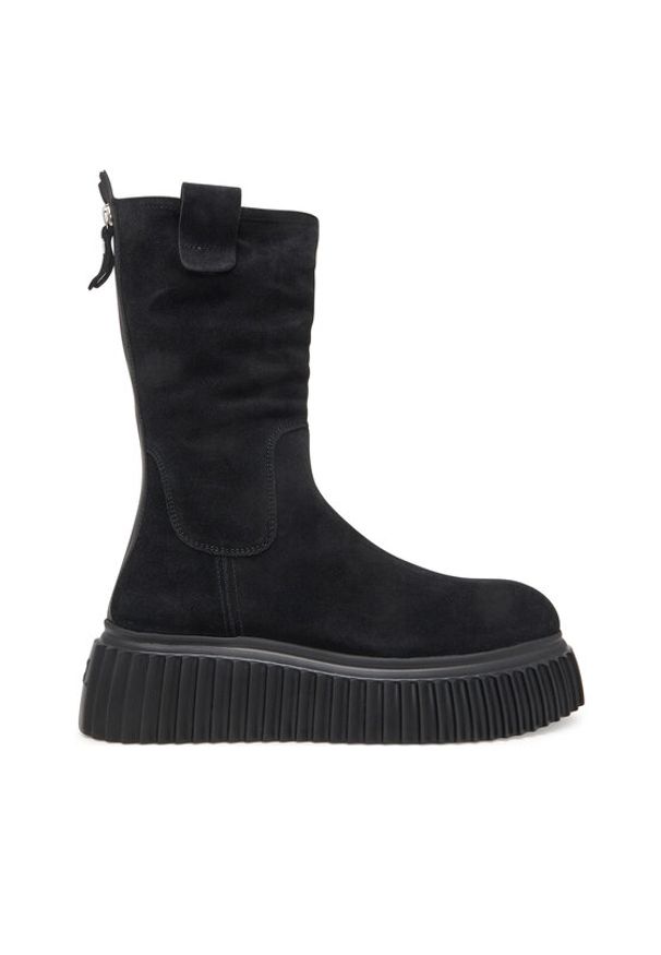 AGL Botki Milagros D751503PGKI0141013 Czarny. Kolor: czarny. Materiał: skóra