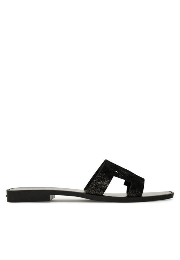 Karl Lagerfeld - KARL LAGERFELD Klapki Skoot II KL80402 Czarny. Kolor: czarny. Materiał: skóra