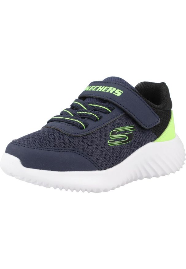 skechers - Buty SKECHERS BOUNDER - TREZIC Niebieski. Okazja: na co dzień. Kolor: niebieski. Materiał: syntetyk, materiał