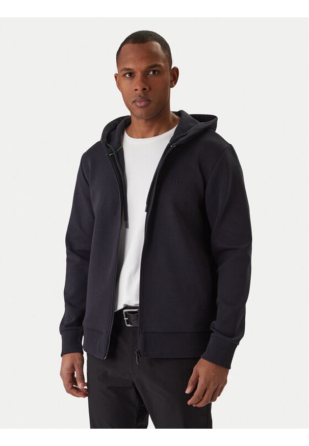 BOSS Bluza Saggy 50555495 Granatowy Regular Fit. Kolor: niebieski. Materiał: bawełna