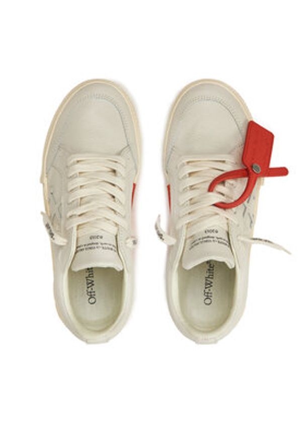 OFF-WHITE - Off-White Sneakersy OWIA272F23LEA0010303 Écru. Materiał: skóra