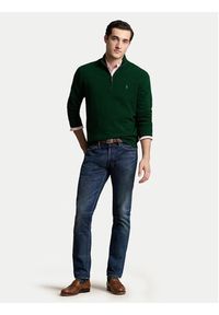 Polo Ralph Lauren Sweter 710876756014 Zielony Regular Fit. Typ kołnierza: polo. Kolor: zielony. Materiał: wełna #5