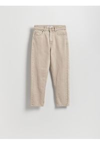 Reserved - Jeansy mom fit - kremowy. Kolor: kremowy
