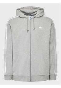 Adidas - adidas Bluza 3-Stripes ED5969 Szary Regular Fit. Kolor: szary. Materiał: syntetyk, bawełna #3