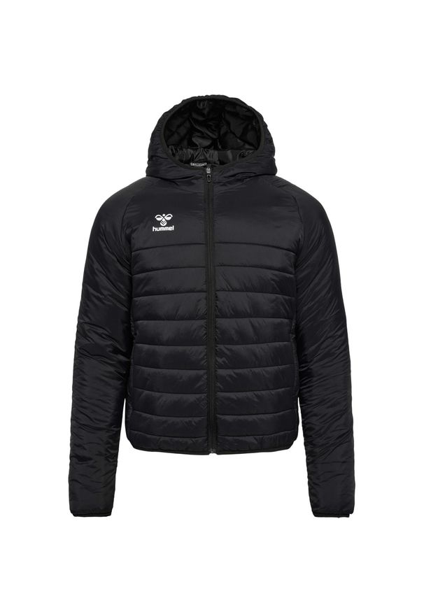 Kurtka z kapturem ocieplana Hummel GO Quilted Hood Jacket. Typ kołnierza: kaptur. Kolor: czarny