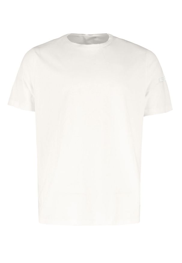 Volcano - Bawełniany t-shirt, Comfort Fit, T-INDU. Okazja: na co dzień. Kolor: biały. Materiał: bawełna. Długość rękawa: krótki rękaw. Długość: krótkie. Wzór: gładki. Styl: casual, elegancki, klasyczny