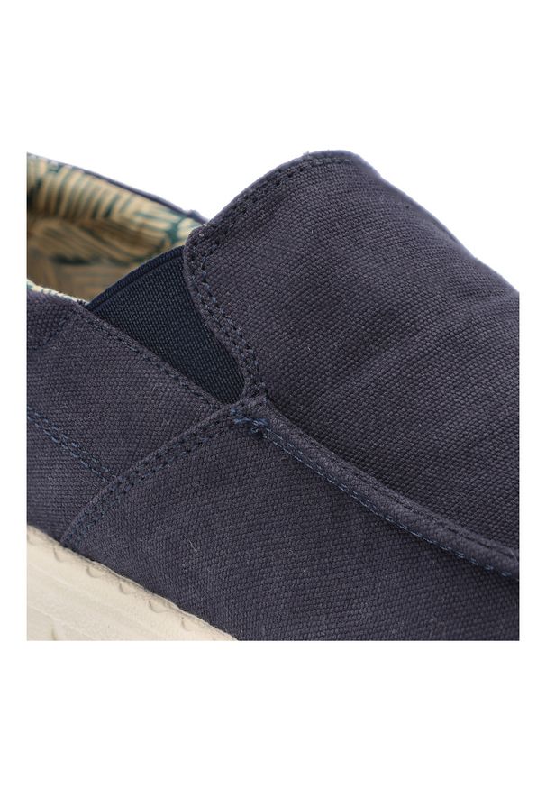 Granatowe Półbuty Jeep Stylowe Wsuwane Obuwie Męskie. Okazja: na co dzień, na spacer. Zapięcie: bez zapięcia. Kolor: niebieski. Materiał: guma, jeans. Sezon: lato. Styl: elegancki
