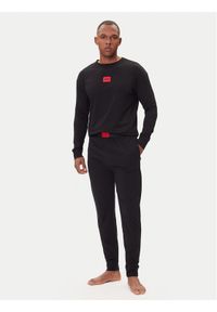 Hugo - HUGO Piżama Galaxy 50549188 Czarny Regular Fit. Kolor: czarny. Materiał: bawełna