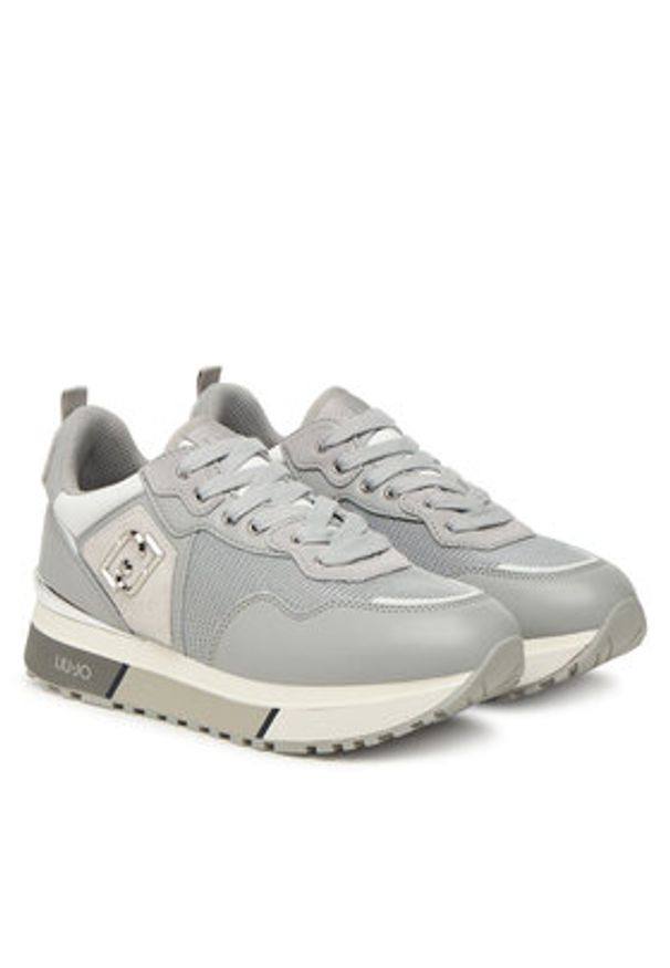 Liu Jo Sneakersy Maxi Wonder 01 BF5009 PX685 Szary. Kolor: szary. Materiał: skóra