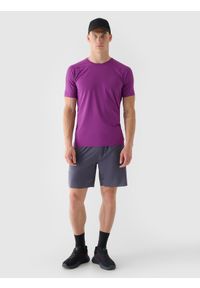 4f - 4F Spodenki treningowe szybkoschnące męskie 4F x Robert Lewandowski - szare XXL. Kolor: szary. Materiał: dzianina, włókno, syntetyk, materiał, elastan. Długość: krótkie. Wzór: gładki, ze splotem, jednolity