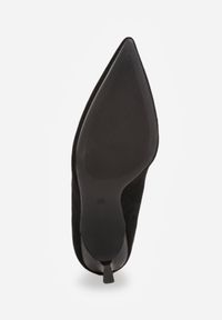 Born2be - Czarne Szpilki Vices Ozdobione Paskami Tammirea. Okazja: na co dzień. Zapięcie: pasek. Kolor: czarny. Materiał: jeans. Wzór: aplikacja. Obcas: na szpilce. Styl: casual, elegancki, klasyczny, wizytowy. Wysokość obcasa: średni #4