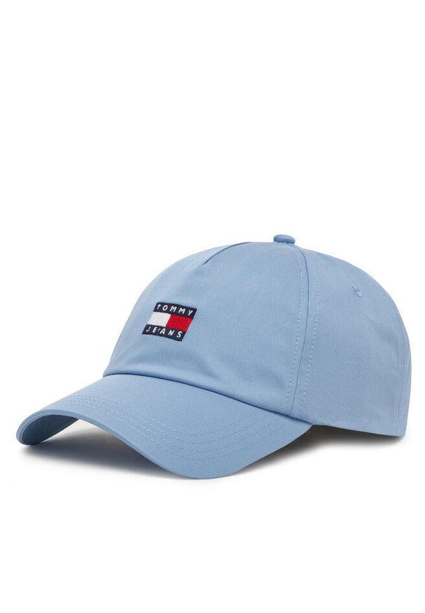 Czapka z daszkiem Tommy Jeans. Kolor: niebieski