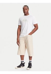 Quiksilver T-Shirt Ev Comp Logo EQYZT08182 Biały Regular Fit. Kolor: biały. Materiał: bawełna