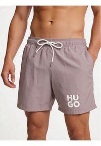 Hugo - HUGO Szorty kąpielowe Paolo 50545464 Różowy Regular Fit. Kolor: różowy. Materiał: syntetyk #1