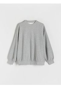 Reserved - Bawełniana bluza - jasnoszary. Kolor: szary. Materiał: bawełna. Wzór: gładki #1