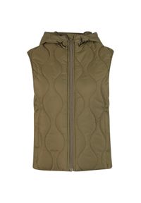 Damska kurtka bez rękawów Urban Classics Super Light. Kolor: zielony. Materiał: materiał, puch. Długość rękawa: bez rękawów #1