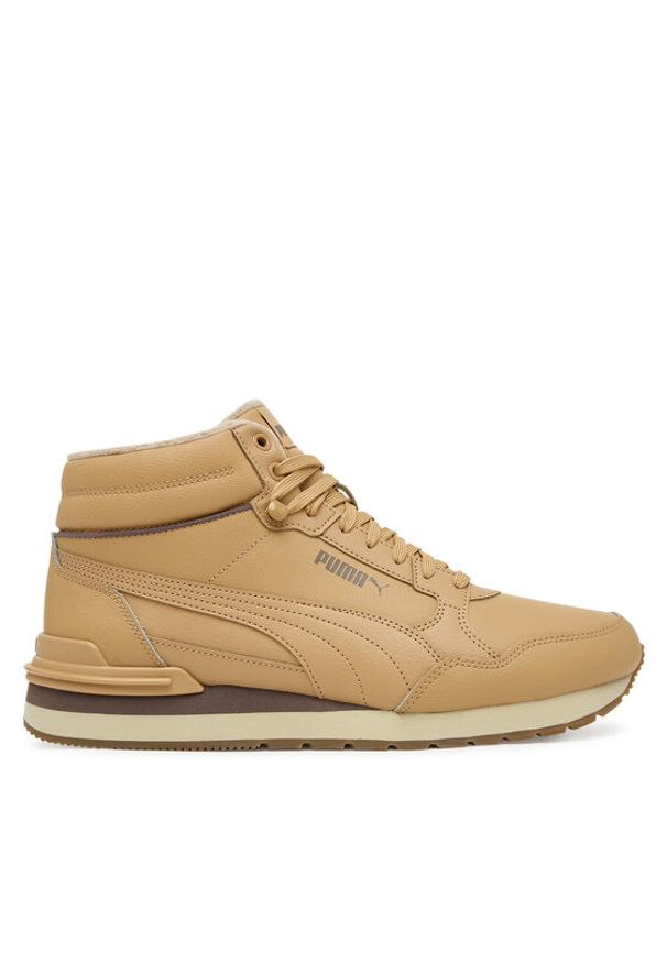 Puma Sneakersy St Runner V4 Mid 402893 05 Brązowy. Kolor: brązowy. Materiał: skóra