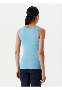 Morgan Top 251-DIDONI Turkusowy Slim Fit. Kolor: turkusowy. Materiał: wiskoza #5