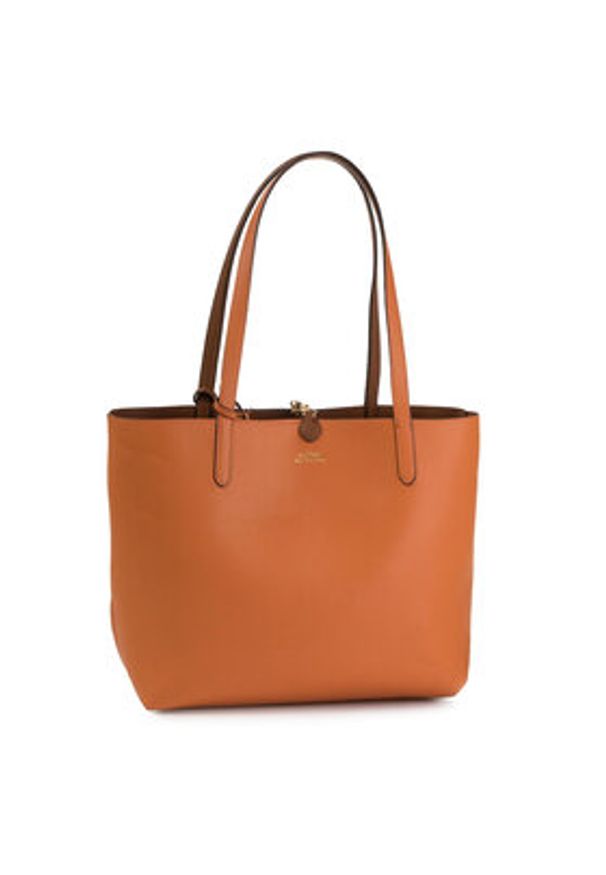 Lauren Ralph Lauren Torebka Rvrsble Tote 431795329002 Pomarańczowy. Kolor: pomarańczowy. Materiał: skórzane