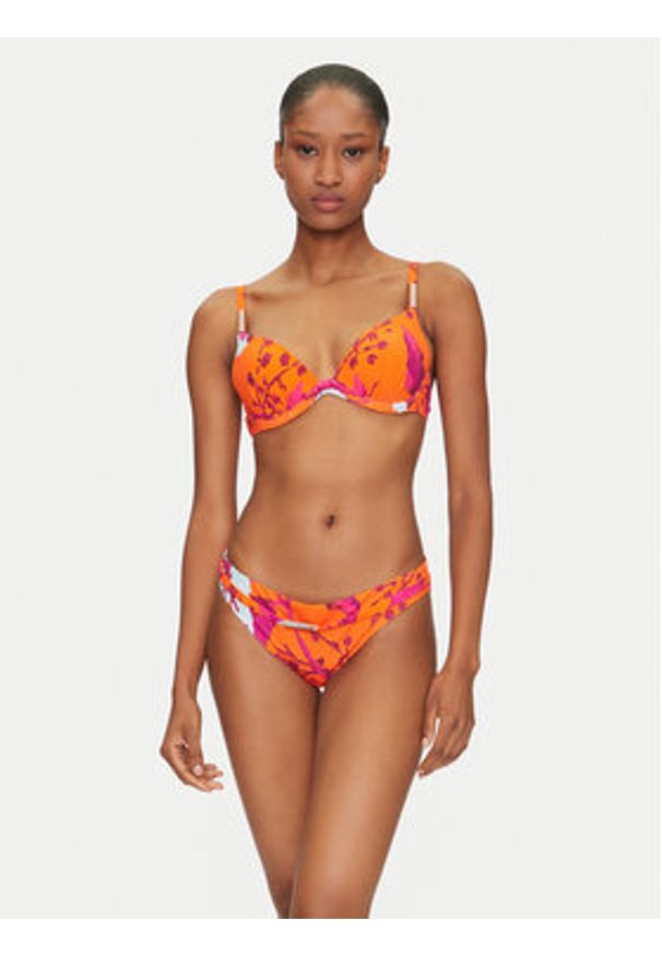 Chantelle Góra od bikini Icon C16VNP Pomarańczowy. Kolor: pomarańczowy. Materiał: syntetyk
