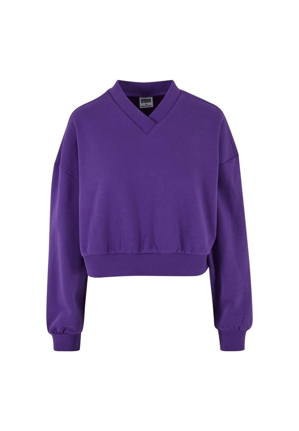 Bluza damska v-neck Urban Classics. Kolor: fioletowy
