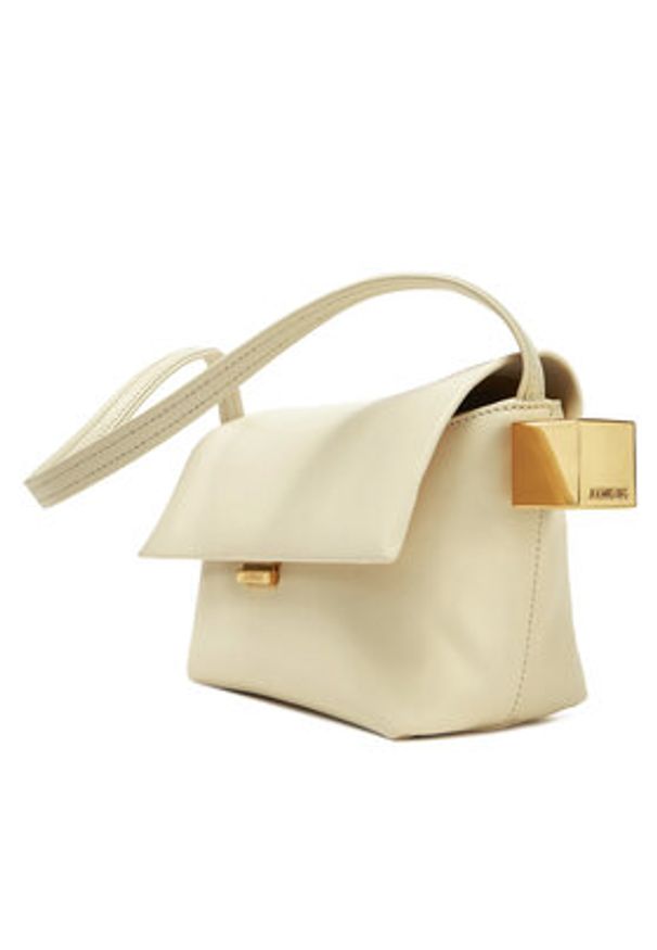JACQUEMUS Torebka Le Rond Carre 24H243BA383-3171 Écru. Materiał: skórzane