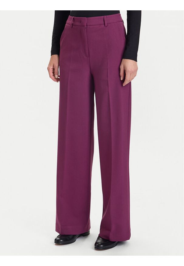 United Colors of Benetton - United Colors Of Benetton Spodnie materiałowe 4L4HDF07F 7D3 Fioletowy Regular Fit. Kolor: fioletowy. Materiał: syntetyk