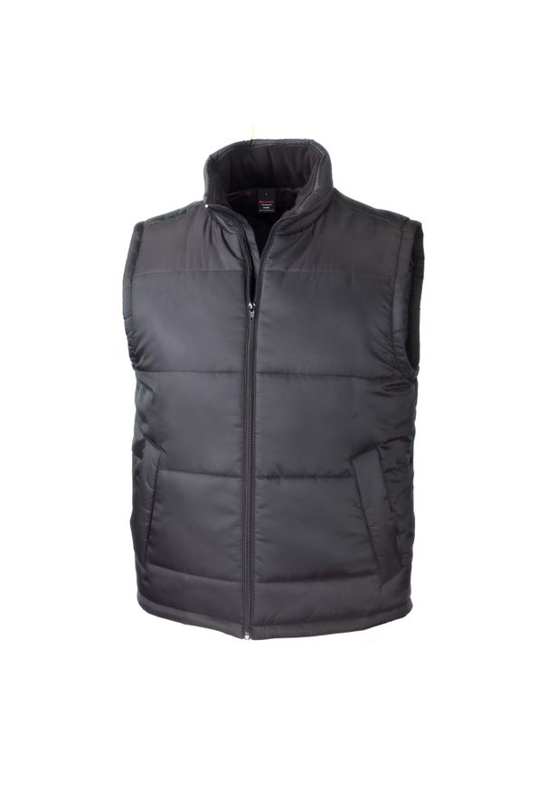 RESULT - Kamizelka puchowa Result Core. Okazja: do pracy. Kolor: czarny. Materiał: puch. Długość rękawa: bez rękawów