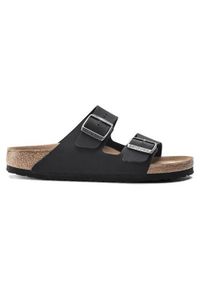 Klapki Birkenstock Arizona Bfbc. Zapięcie: bez zapięcia. Kolor: czarny, wielokolorowy. Materiał: guma, skóra, syntetyk, materiał. Szerokość cholewki: normalna. Sport: turystyka piesza