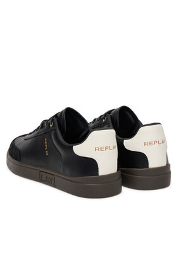 Replay - REPLAY Sneakersy GMZ3P.000.C0039L Czarny. Kolor: czarny. Materiał: skóra