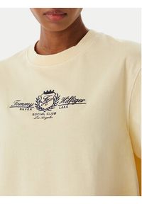 TOMMY HILFIGER - Tommy Hilfiger T-Shirt Crest WW0WW48713 Kremowy Relaxed Fit. Kolor: kremowy. Materiał: bawełna #5